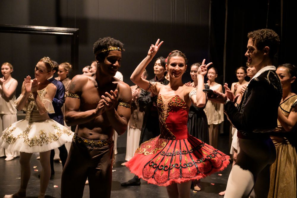 Maria Baranova backstage after the Bubeníček International Ballet Gala (photo by Serghei Gherciu)