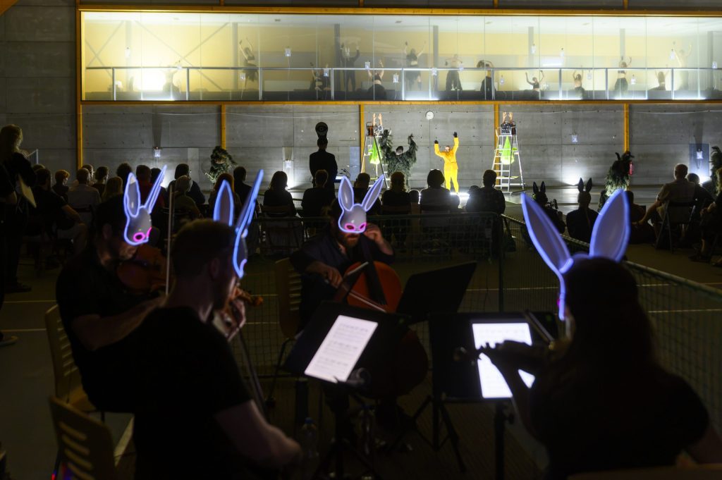 NODO – Miroslav Tóth: White Death, 24 June 2026, OSTRA Sport Centrum, Ostrava – Mivos Quartet, Jan Bubák (photo by Martin Popelář)